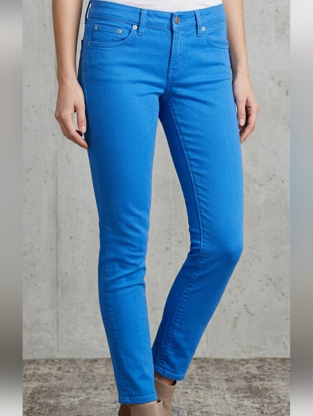 J.CREW Denim Toothpick Skinny Jeans Black Label Low Rise Ankle Pants 28x26